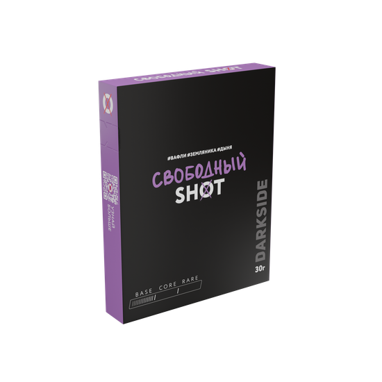 Табак для кальяна DARKSIDE SHOT 30г Свободный (Вафли Земляника Дыня)