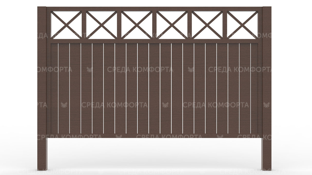 Деревянный забор ZBR0089