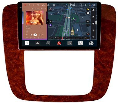 Магнитола для Chevrolet Tahoe 2006-2014 (рамка под дерево) - Redpower 85421W PRO/PROmax ТОП звук, 2K QLED, Android 14, Быстрейшая, CarPlay, 4G SIM-слот