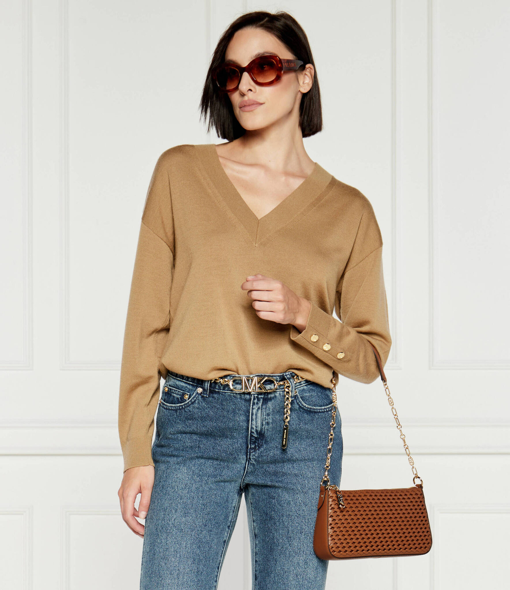 Кожаная сумка через плечо Michael Kors - коричневый(32T4G8EW6L)