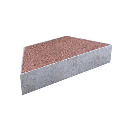 Тротуарная плитка ТРАПЕЦИЯ - Гранит Красный с черным