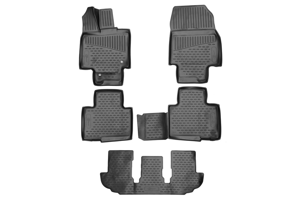 Коврики в салон для TOYOTA Highlander, 2019-, 5шт. (Повышенная устойчивость, повышенная износостойкость) FORMAT.3DAN0174210K