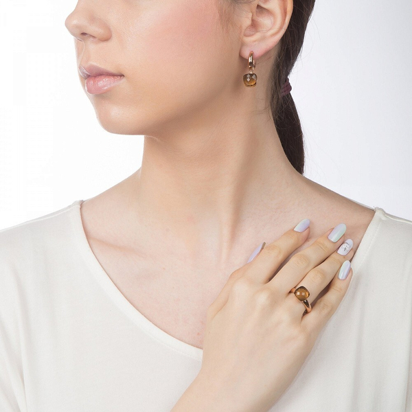 Кольцо Qudo Firenze smoked topaz 16 мм 610763/16.0 BR/RG размер 16