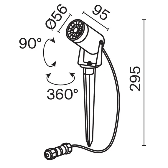 Ландшафтный светильник Сфера / Scope GU10х1 20Вт IP 65 Outdoor o025fl-01b
