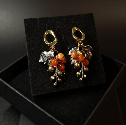 Серьги из сердолика