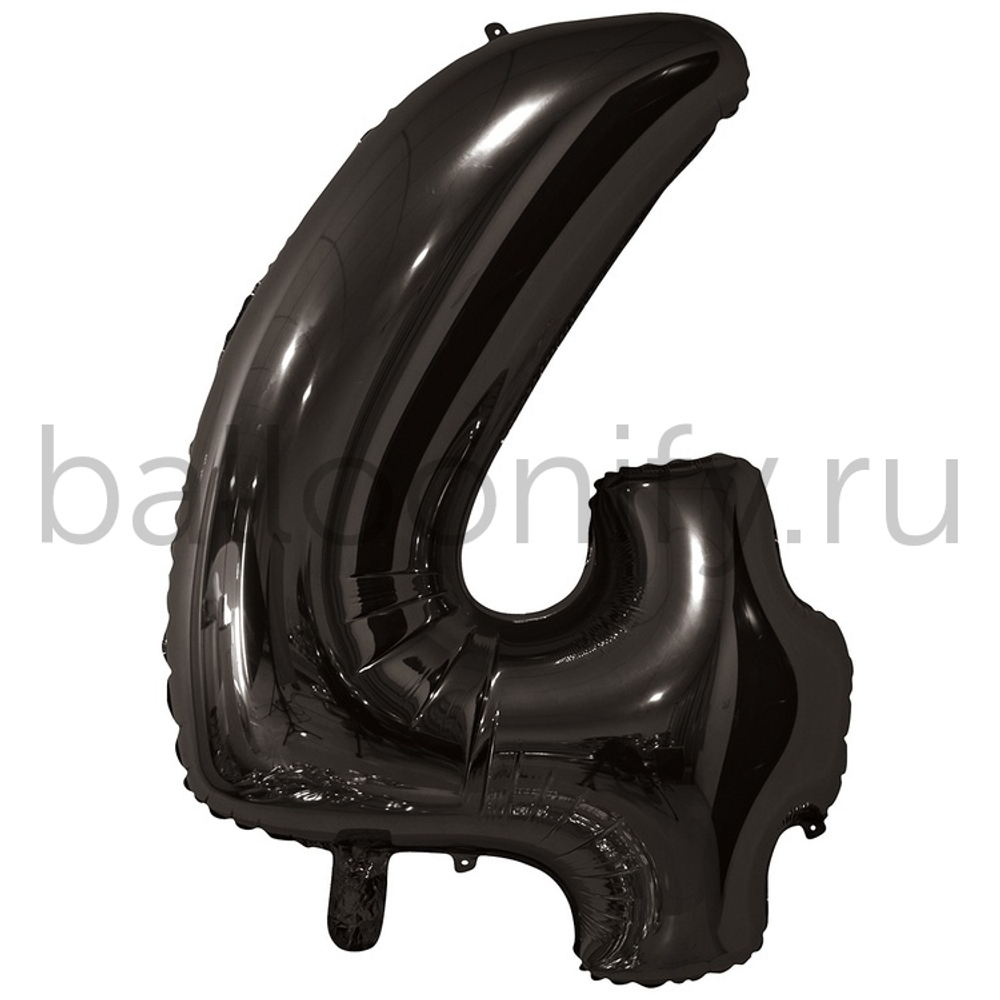 Шар ЦИФРА 4 Black 26" 66 см