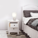 Настольный светильник 1х40Вт Е14, керамика/ткань, гранит