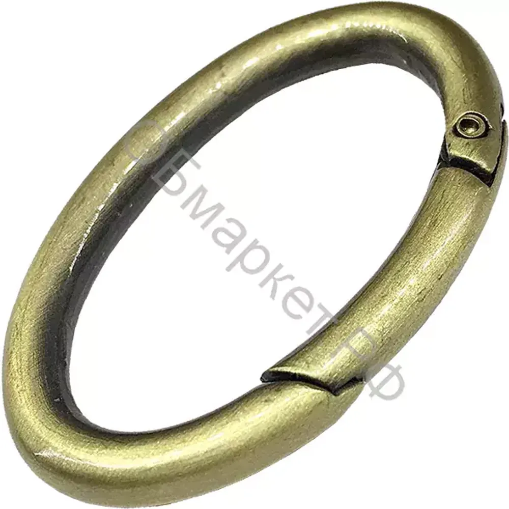 Карабин-кольцо овал 20-38мм, бронза