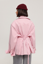 Рубашка в полоску с кантами