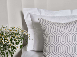 Постельное белье 2 спальное евро макси Сlaire&Caroll Lea белый жаккард