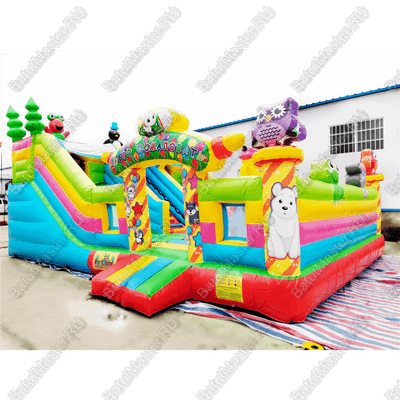 Коммерческий надувной батут "Дружная компания 2", 8*6*4 м