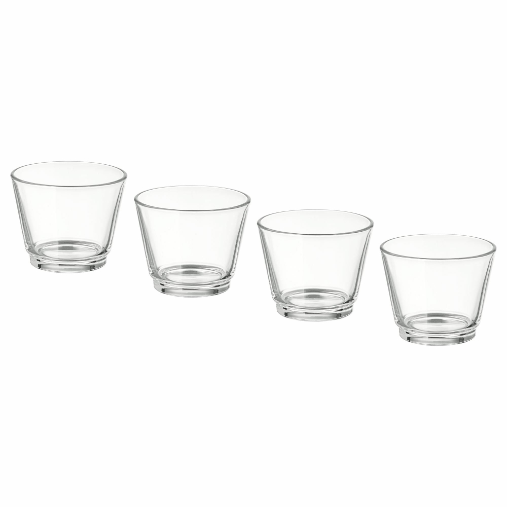Набор подсвечников IKEA GALEJ (ГАЛЕЙ), Стекло, Прозрачный, 6 см, 4 шт