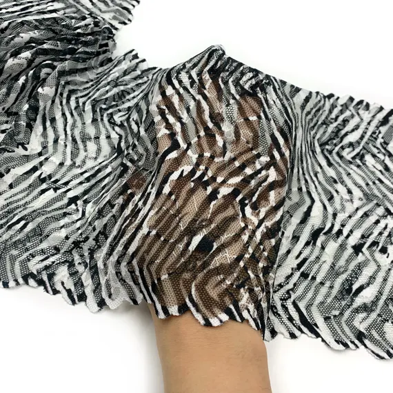 Кружево эластичное зебра 22 см, Китай