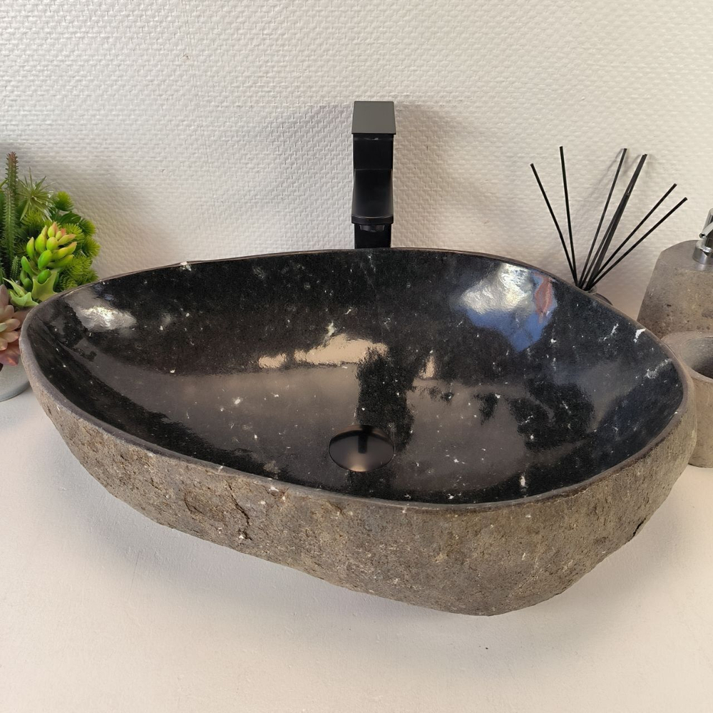 Каменная раковина из речного камня RS-05381 (60*40*15) 0863 из натурального камня