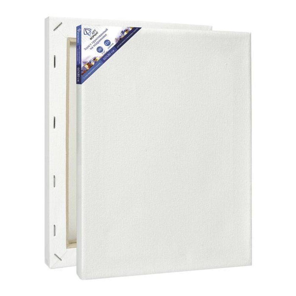 Холст на подрамнике 60х80 см artФОРМАТ грунт. 100% хб., 380г/м, среднее зерно