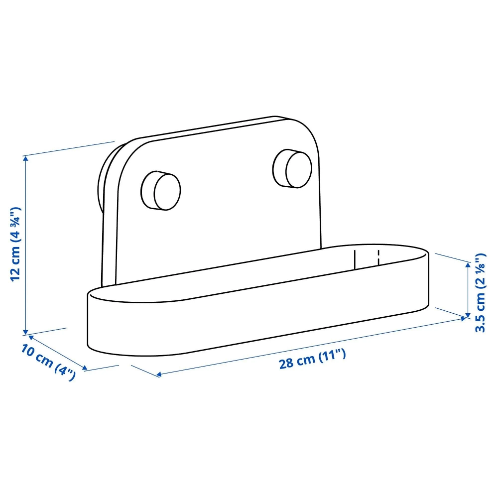 ОБОНАС настенная полка с присосками - IKEA