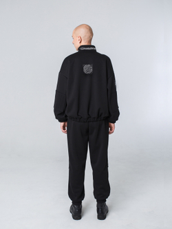 Толстовка "Пацанская" с нашивками. Черная