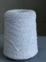 Пряжа букле Pool TREND BABYB4 (80% бебиальпака, 20% па) 400м/100 гр, голубой меланж