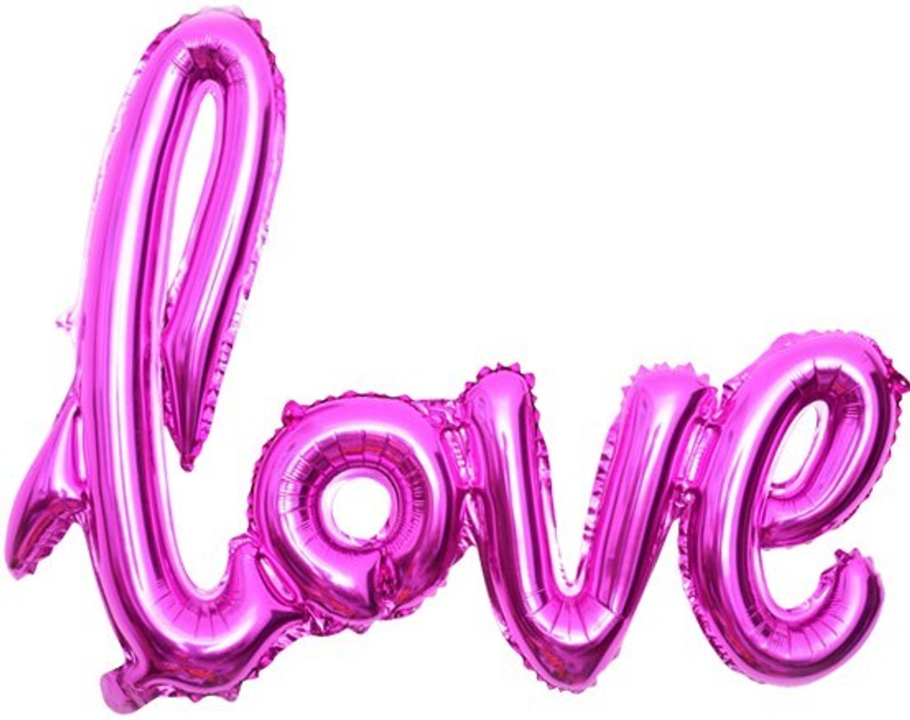 Фольгированный шар надпись "Love" фуше 104 см