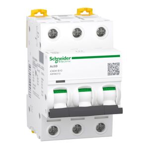 SE Acti 9 iC60H Автоматический выключатель 3P 10A (B), Schneider Electric, , A9F88310