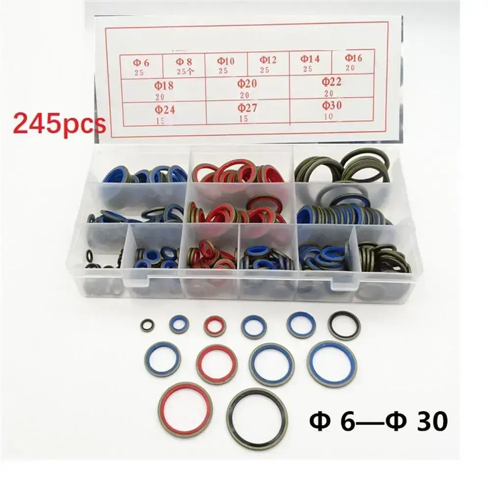 OZ-CUCR-100/245 шт. Ассортимент уплотнительных прокладок из силиконовой резины, наборы колец круглого сечения