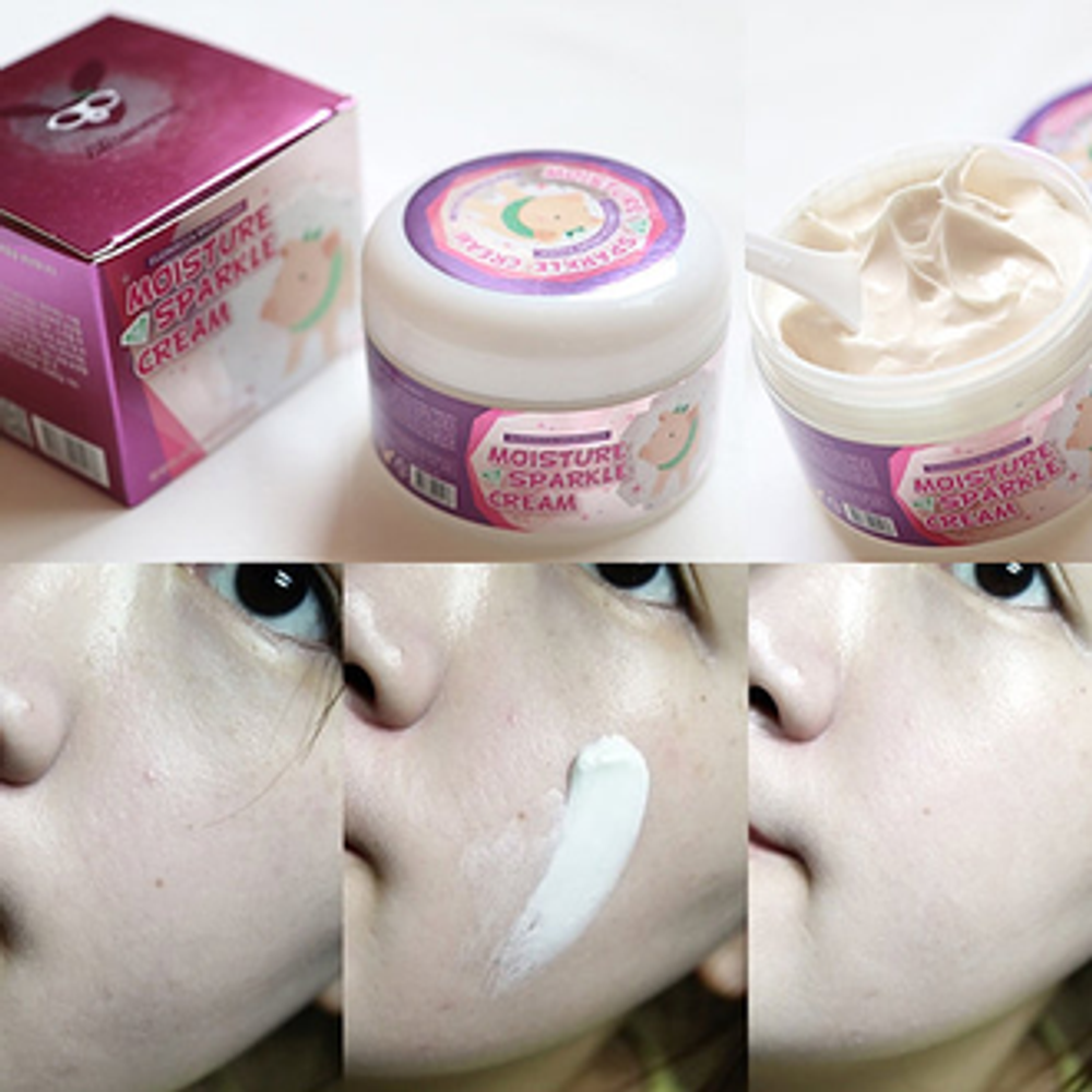 Крем с алмазной пудрой Elizavecca Milky Piggy Moisture Sparkle Cream