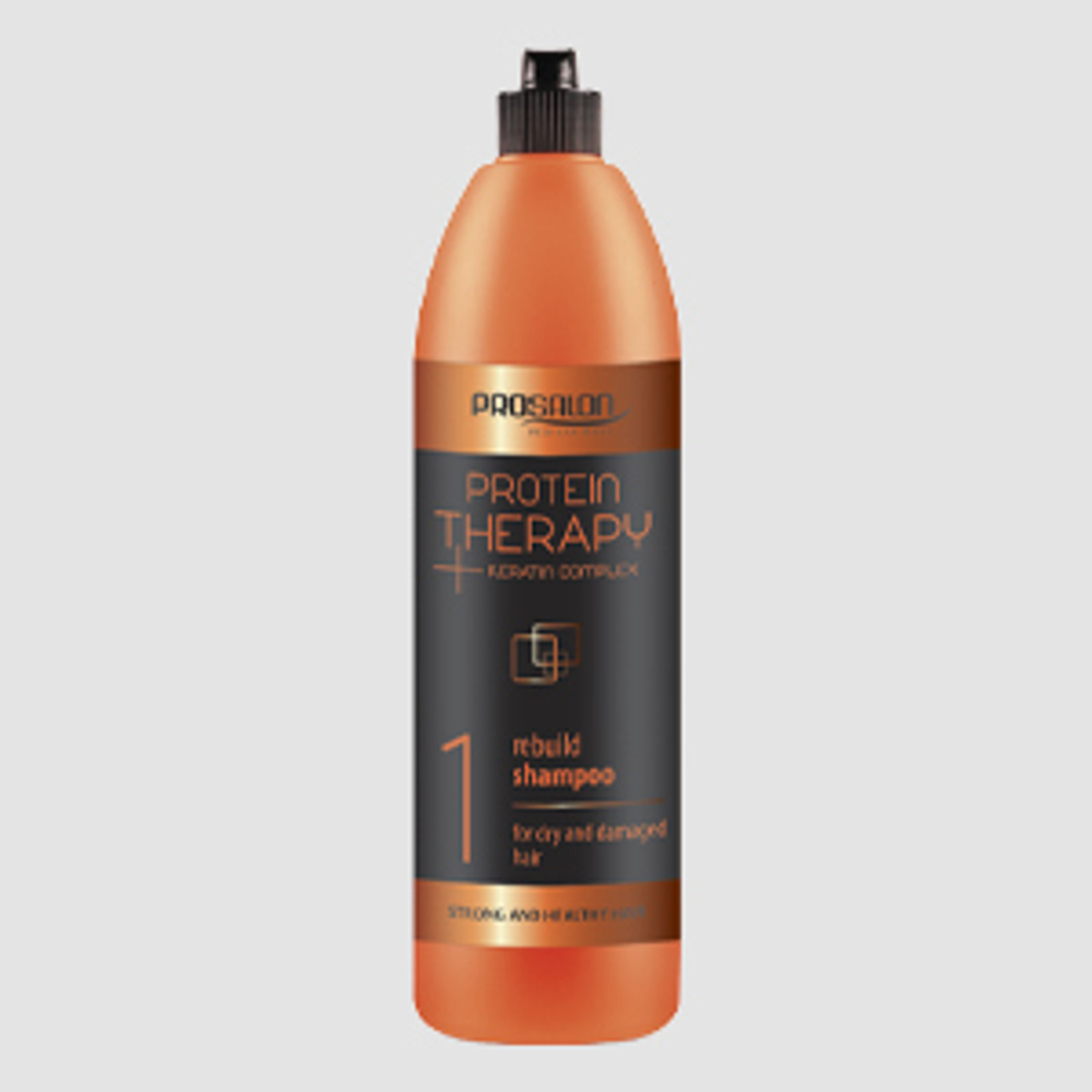 Prosalon Protein Therapy + Keratin Complex Rebuild Shampoo – протеиновый восстанавливающий шампунь, 1000 мл