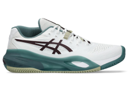 Мужские кроссовки теннисные Asics Gel-Resolution X Clay - white/dark aubergine