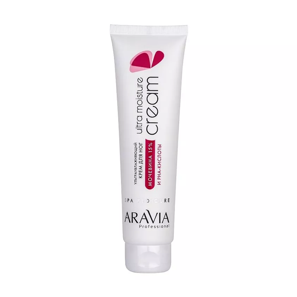 ARAVIA PROFESSIONAL Крем для ног ультраувлажняющий с мочевиной (15%) и PHA-кислотами Spa Pedicure Ultra Moisture Cream, 100 мл