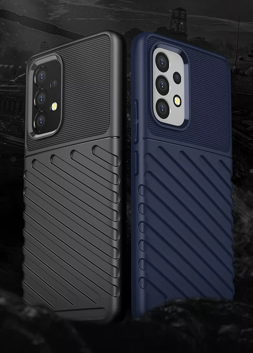 Синий чехол защитный для Samsung Galaxy A53 5G с 2022 года, противоударный, мягкий отклик кнопок, серия Onyx от Caseport