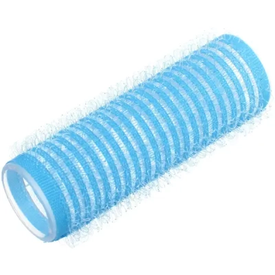 Бигуди липучки, 6шт., однотонные, цвет голубой, d-2см