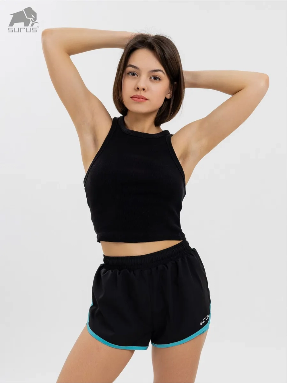 Спортивные шорты двойные для тренировок