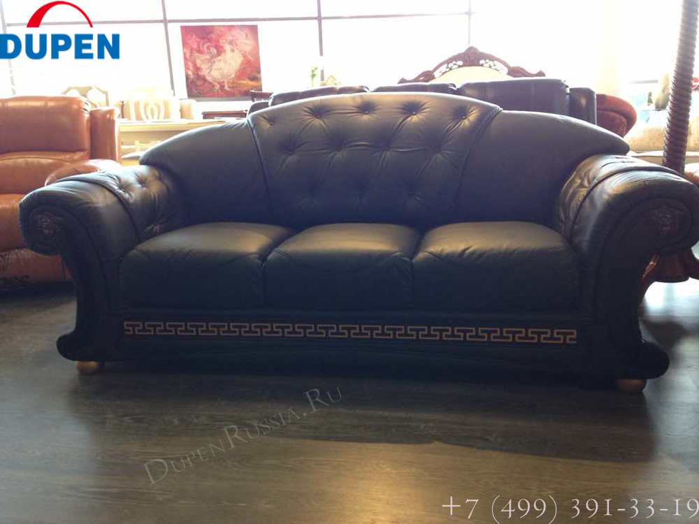 Диван-кровать Versace 3-х местный черный