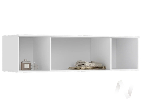 Антресоль к шкафу (1600) Норд (белый/белый глянец холодный)