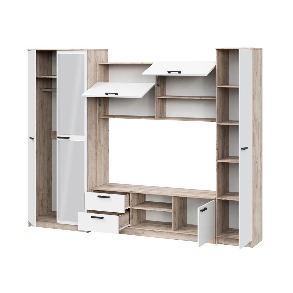 Комплект гостиной Марта-12 (дуб крафт серый/Белый), Интерьер Центр, г.Пенза