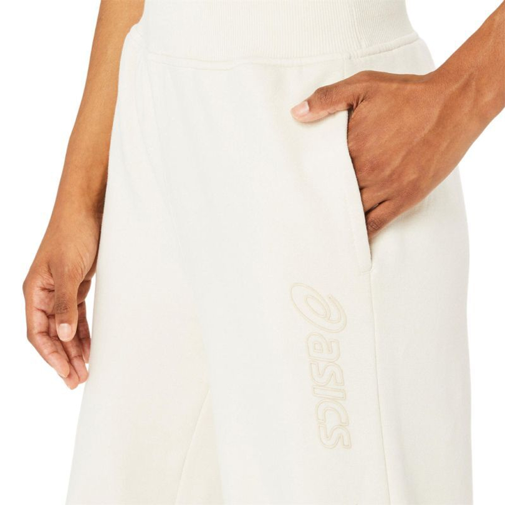 Женские теннисные брюки Asics Logo Sweatpant - Бежевый