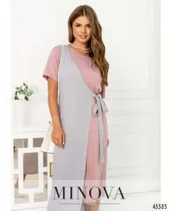 Платье 2288-пудра-серый Minova