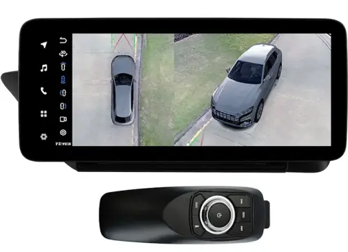 Магнитола для Lexus ES250 2012-2015 (ШГУ монохром) - Teyes LUX ONE 360 монитор 12.3" 2K QLED на Android 10, Быстрая, CarPlay, 4G SIM-слот, 4 камеры в комплекте
