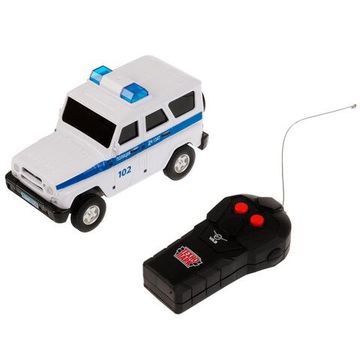 Машина р/у УАЗ ХАНТЕР ПОЛИЦИЯ 15 см, свет, белый, кор. Технопарк