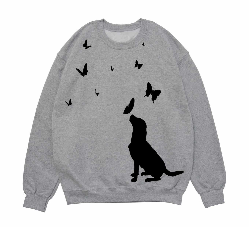 Свитшот детский "Ретривер и бабочки"