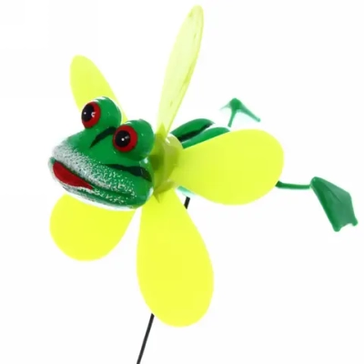 Фигура на спице «Лягушонок» 12*13*60см ветрячок для отпугивания птиц