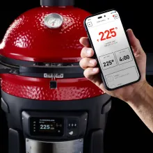 Керамический гриль Kamado Joe Konnected Joe, 46 см (красный), с ножками и столиками