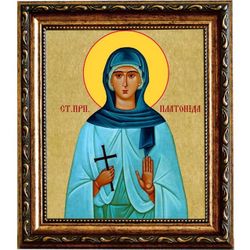 Платонида Сирская Преподобная. Икона на холсте.