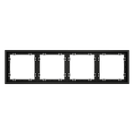 Рамка пластиковая VOLTUM S70 на 4 поста, (черный матовый)