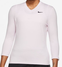 Женская футболка теннисная (dł. Рукава) Nike Court Victory Dri-Fit Top 3/4 Sleeve W - regal pink/black