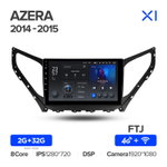 Teyes X1 9" для Hyundai Azera 2014-2015