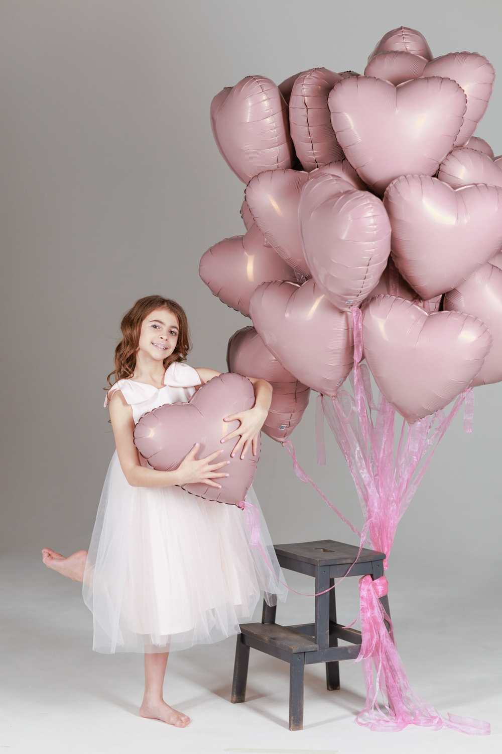 Сердце 19" Пыльная роза Agura