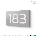 Номер на дверь 183, табличка на дверь для офиса, квартиры, кабинета, аудитории, склада, голубой 120х70 мм, Айдентика Технолоджи