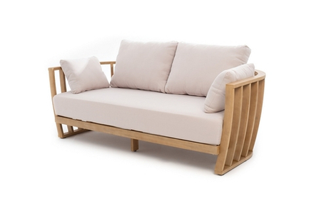 Диван из акации  Joygarden ВУДЛАНД 2-х местный, Natural Teak, бежевый