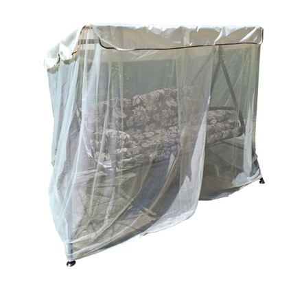 Качели садовые OLSA 2-х местные Невада с москитной сеткой(каркас коричневый, м/э коричневый рис.цветы)1